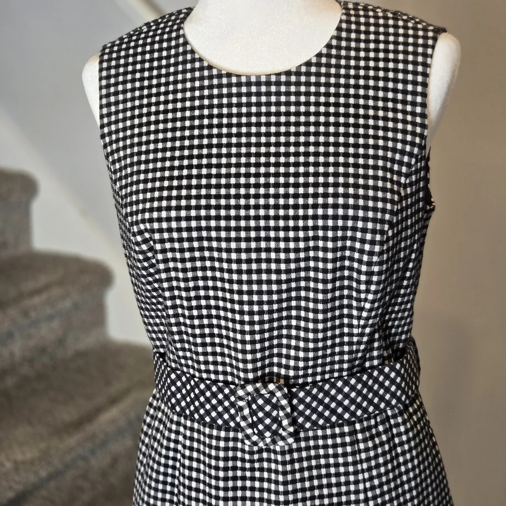 Draper James Black and White Gingham Belted Mini Dress - Picture 5 of 10